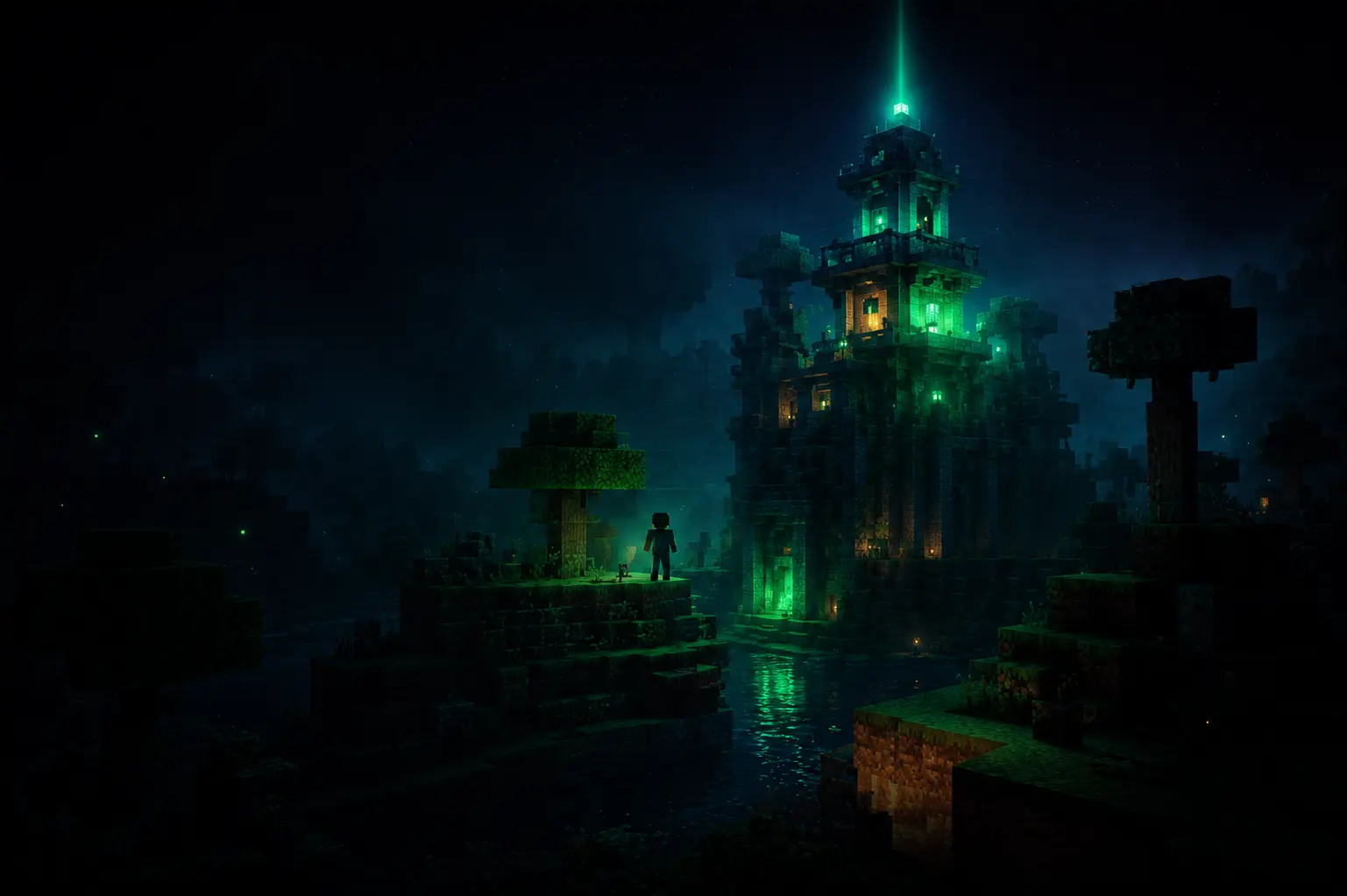 Cinematic Minecraft Beacon Background